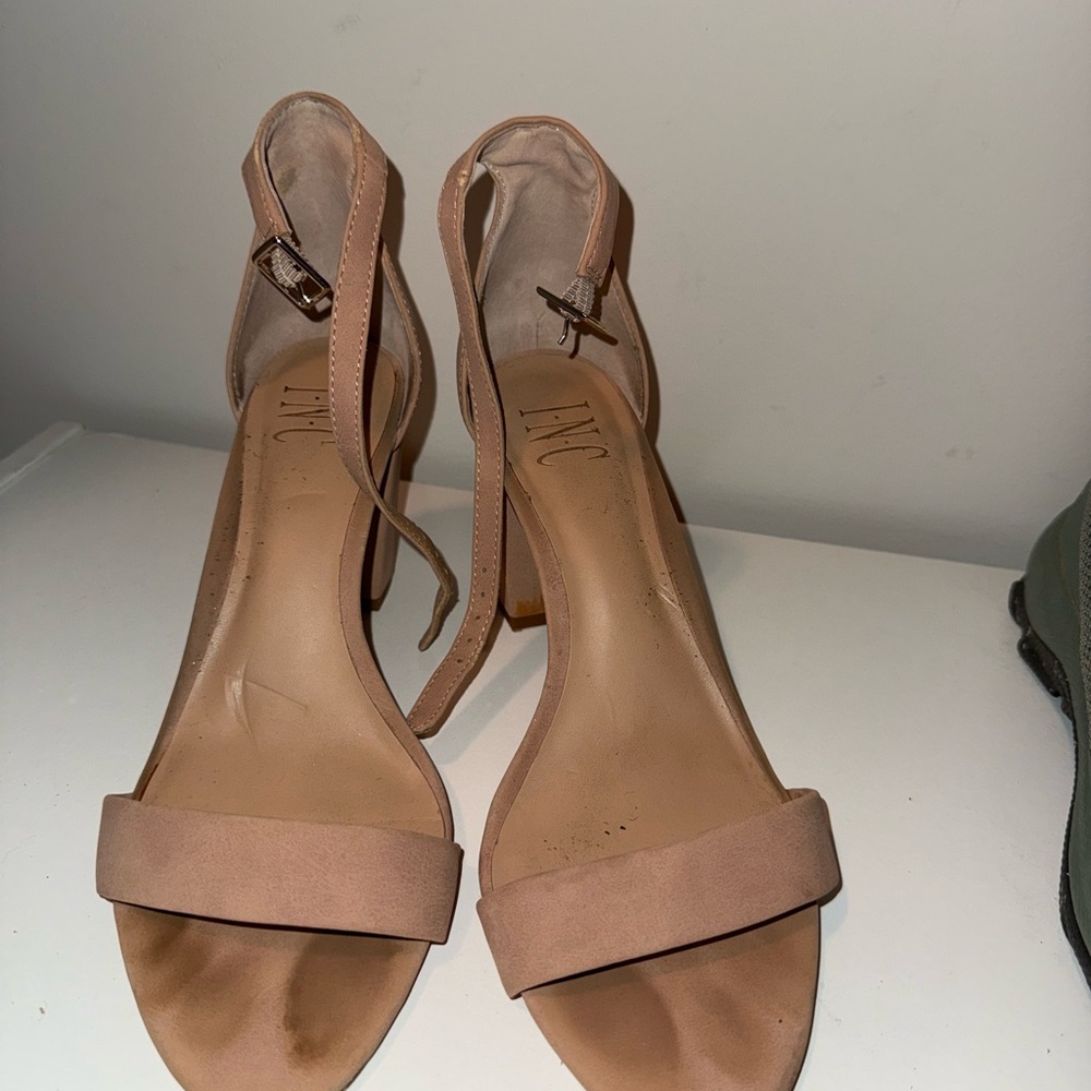 INC International Concepts Women's Nude Heeled Sandals